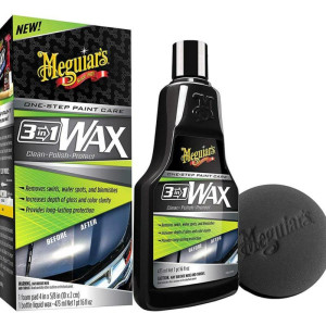 MEGUIARS 3in1 WAX 473ML G191016 - wosk samochodowy 3 w 1 || Galon Oleje