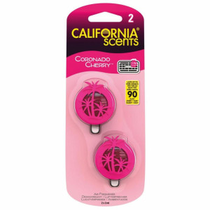 CALIFORNIA SCENTS Membrana Coronado Cherry - zapach samochodowy w kratkę nawiewu