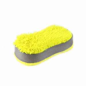 AMIO gąbka do mycia żółta z mikrofibrą 63g 23x10