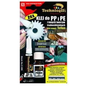 TECHNICQLL klej do PP PE PTFE 8ml - do polipropylenu i polietylenu