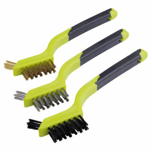 CARMOTION zestaw 3 szczotek - nylon - mosiądz - stal
