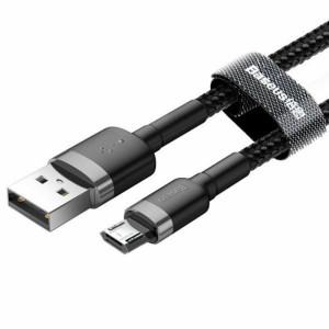 BASEUS Kabel USB do Micro USB Cafule 2.4A 1m (szaro-czarny)