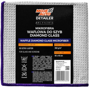 MOJE AUTO Detailer Mikrofibra 40x40 370g/m2 Diamond Glass