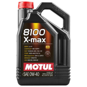 MOTUL 8100 X-Max A3/B4 0w40 4L - syntetyczny olej silnikowy