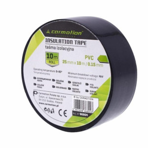 CARMOTION Taśma Izolacyjna PCV 0,15mm x 25mm x 10mm 1szt - czarna