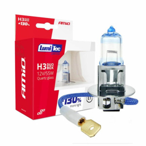 AMIO Żarówki halogenowe H3 12V 55W LumiTec LIMITED +130% DUO