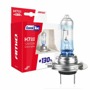 AMIO Żarówki halogenowe H7 12V 55W LumiTec LIMITED +130% DUO