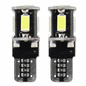 AMIO Żarówki LED CANBUS 5 SMD 5730 T10 W5W White