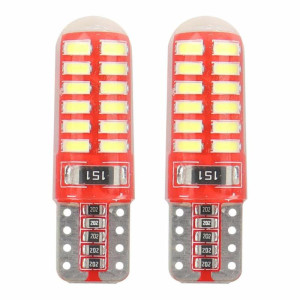 AMIO Żarówki LED CANBUS 24SMD 3014 T10e W5W SILCA White 12V