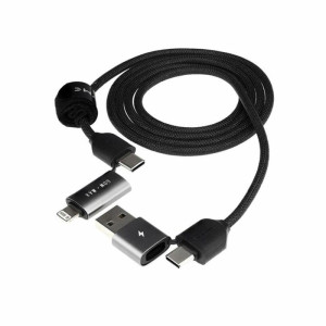 WAYME Kabel 4w1 USB / USB-C do USB-C / Lightning 60W – Oplot Mikrofibra