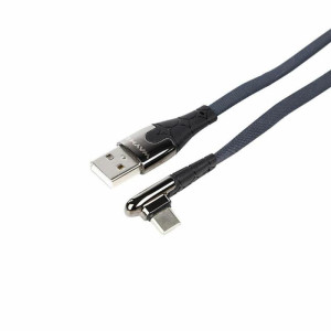 WAYME Kabel USB do USB-C Kątowy 90° 30W – Oplot Mikrofibra 1m
