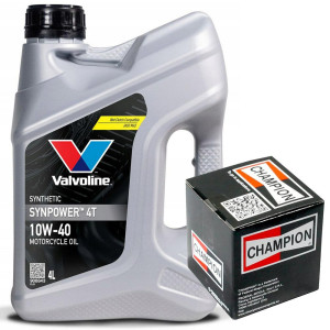 Zestaw VALVOLINE Synpower 4T 10w40 4L + Filtr Oleju CHAMPION HF303