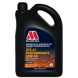 MILLERS ZFS 4T Performance 20W50 4L syntetyczny olej motocyklowy