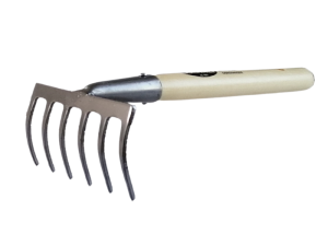 Grabie 6 zębowe z trzonkiem 28 cm
