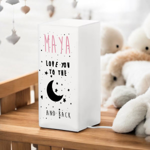Kinderlamp met naam moon | Geboortestoeltje.be
