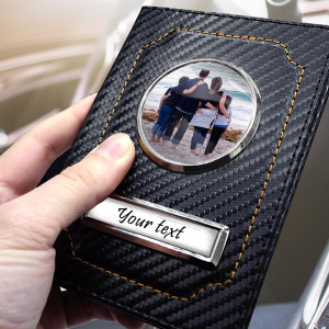 Fahrzeugscheinhülle Foto u. andere Bilder Geschenke: mit deiner Familie, Frau, PartnerIn! Passport Hülle, Reisepasshülle, Hülle für Fahrzeugschein