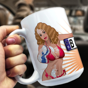 Coole personalisierte Tasse in Größe L in Design Sexy mit Sexy girl-3. - auto4style