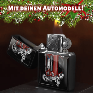 Persönlich gestaltetes Feuerzeugbenzin Ich will Treibstoff verbrennen mit deinem Auto u. Kennzeichen untern Weihnachtbaum!