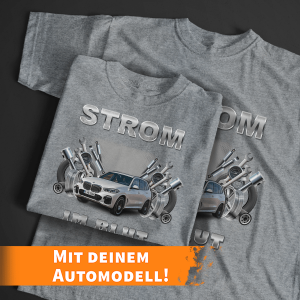 Personalisiertes Tuning T-Shirt Grau-L mit deinem Auto u. Kennzeichen! - auto4style