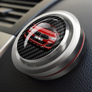 Individuelle Autoduftdose Chrom-M mit deinem Auto u. Kennzeichen mit Carbon Hintergrund. - auto4style