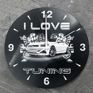 Personalisiertes Geschenk Tuning Wanduhr mit Autofoto - auto4style