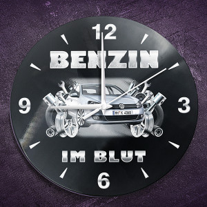 Benzin im Blut Tuning Wanduhr - auto4style