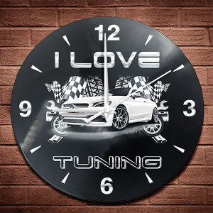 Coole Wanduhr Werkstatt mit beliebigem Auto u. Nummernschild, gerne auch mit eigenem Foto u. Text. Personalisierte Wanduhr KFZ Werkstatt, Fotouhr hier