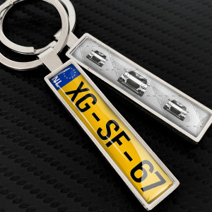 Kenteken Sleutelhanger - Personaliseerbaar Cadeau voor Mannen - Unieke Sleutelhanger met Jouw Eigen Nummerplaat