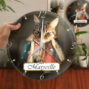 Personalisierte Wanduhr mit deiner Katze darauf in vielen Designs!