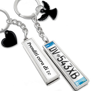 Portachiavi personalizzati per auto - Aggiungi il tuo testo, fai un regalo speciale per gli amanti delle auto.
