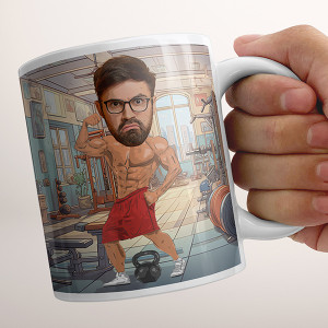 Personalisierte Tasse für Bodybuilder – Kreative Tassen für Fitnessstudio-Liebhaber | Einzigartige Fitness-Geschenke für Sportler - auto4style
