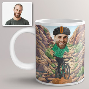Personalisierte Tasse für Mountainbiker – Perfekte Geschenke für MTB Fahrer | Kreative Geschenkideen für Radfahrer und Outdoor-Enthusiasten