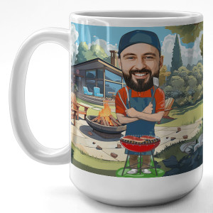 Tasse personnalisée pour un maître du barbecue | Le cadeau grillant pour le roi du gril, un must-have pour tout maître du barbecue !