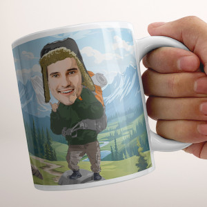 Tasse personnalisée pour voyageur | Tasse de voyage drôle avec votre photo, cadeau personnalisé idéal pour tout aventurier !