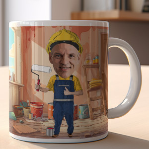 Tasse de peintre personnalisée | Une touche personnelle et humoristique pour les peintres, avec cette tasse à thème drôle et personnalisée !