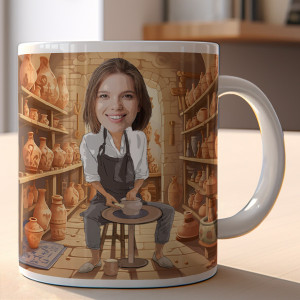 Tasse de potier personnalisée | Offrez une touche unique avec cette tasse cadeau drôle pour potière, parfaitement à thème et personnalisée !