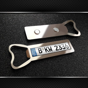 Ouvre-bouteille personnalisé avec la plaque d'immatriculation du client – Cadeau unique pour passionné de voiture et conducteur