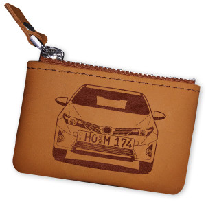 Schlüsseltasche personalisiert mit Auto Foto & Kennzeichen – Auto Schlüsseltasche Geschenk – Schlüsseltasche Auto Motiv – Unikat! - auto4style