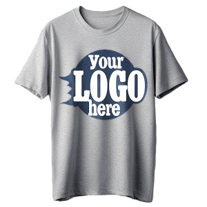 T-shirt mit Logo – Graues T-shirt Größe S mit personalisiertem Fotodruck – Arbeits T-shirt mit Logo – T-shirt mit Logo bedrucken lassen - auto4style