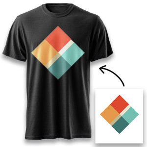 Modernes Logo T-Shirt – Schwarzes T-Shirt Größe S mit personalisiertem Logo – Perfekt für College Team T-Shirts & stilvolles Firmengeschenke