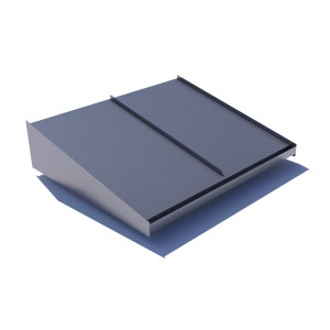 Dybde 1150 Mm Entrétak Large 1200 Mm, Sølv Metallic, Antikkhvit