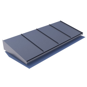 Dybde 1150 Mm Entrétak Large 2400 Mm, Sølv Metallic, Antikkhvit