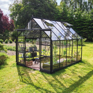 Drivhus Icon Svart Glass, 8,1 M²