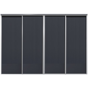Mix Skyvedør Line Sort 3100 Mm 4 Dører