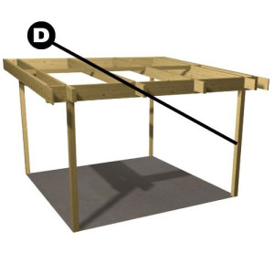 Limtre Løsvekt Stolpe 90 X 90 X 2600 Mm
