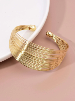 Bransoletka mankietowa Wire Gold