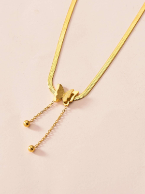 Naszyjnik żmijka Butterfly Gold