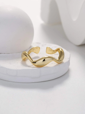 Pierścionek Wavy Gold