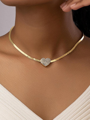 Naszyjnik żmijka Crystal Heart
