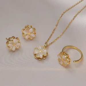 Zestaw biżuterii Koniczyna z Serc